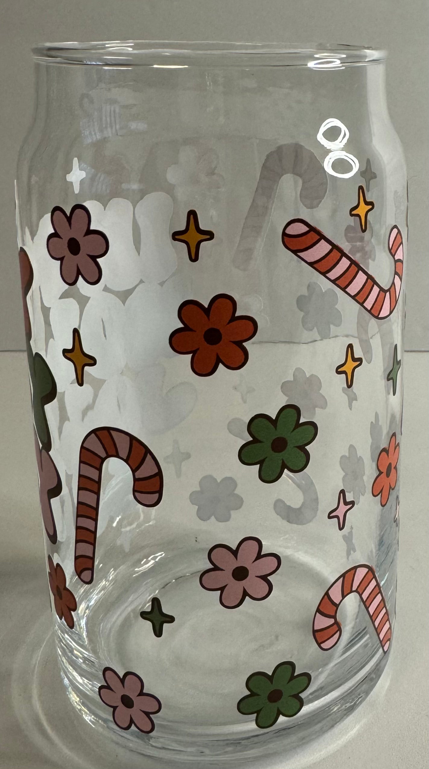 HOLLY JOLLY ERA 16oz Beer Can Glass