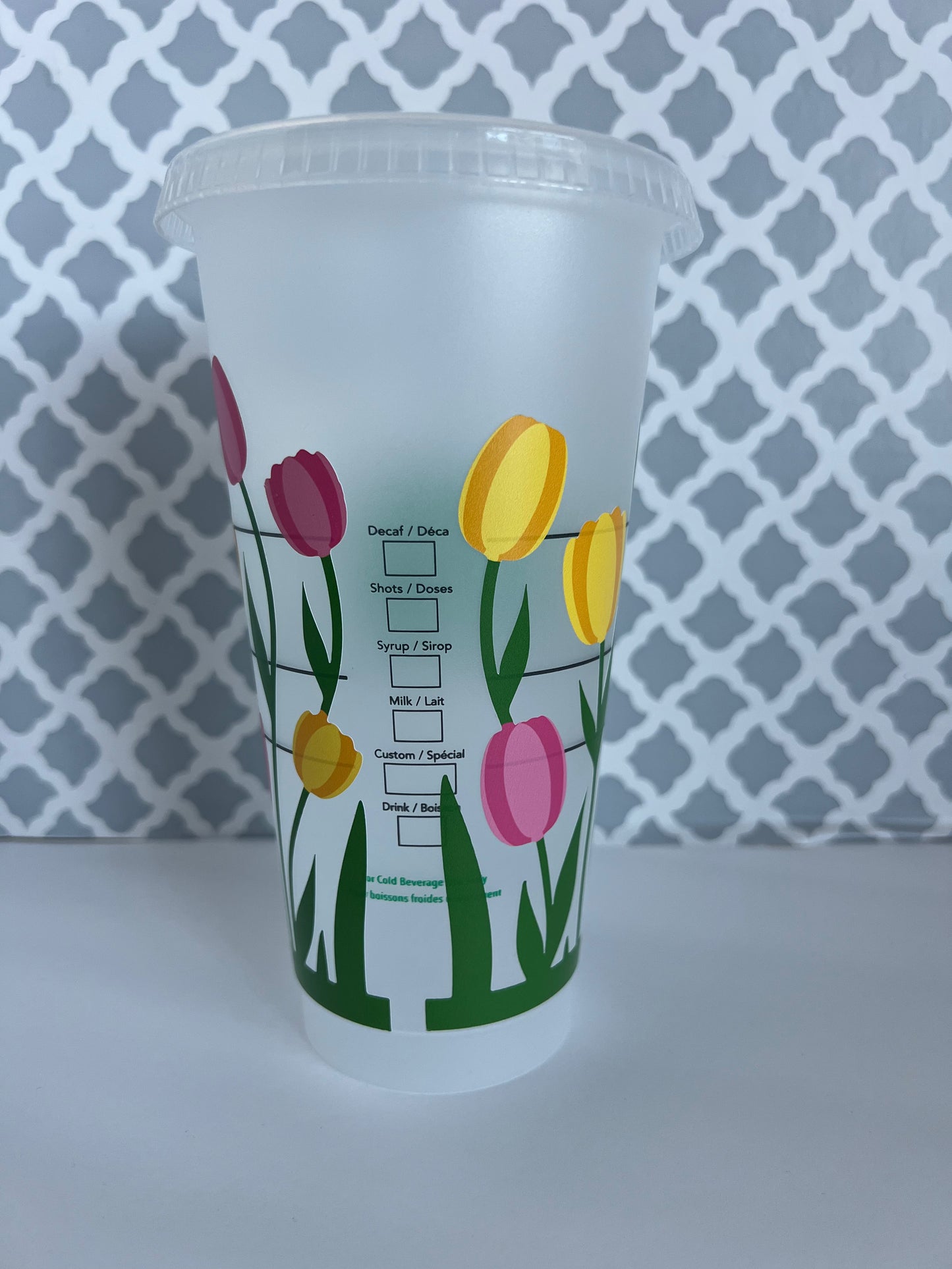 TULIPS Starbucks Cold Cup 24oz