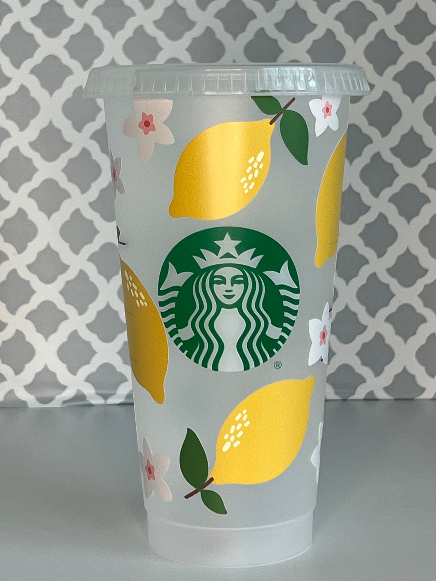 LEMONS 24 oz Starbucks Reusable Cold Cup
