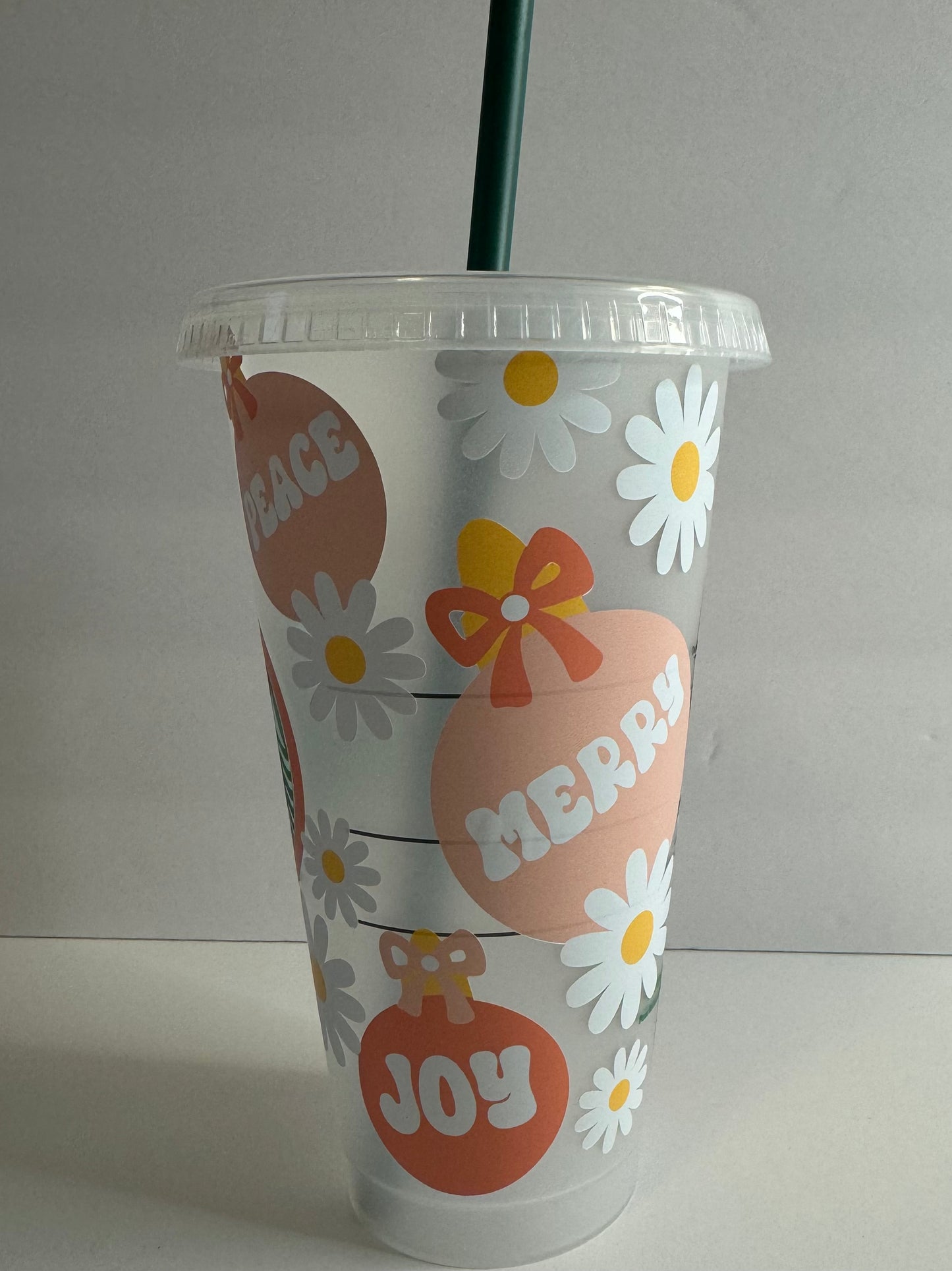 PINK ORNAMENTS 24 oz Starbucks Reusable Cold Cup