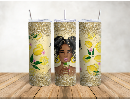 Lemon Lemonade Girl 20 oz Tumbler