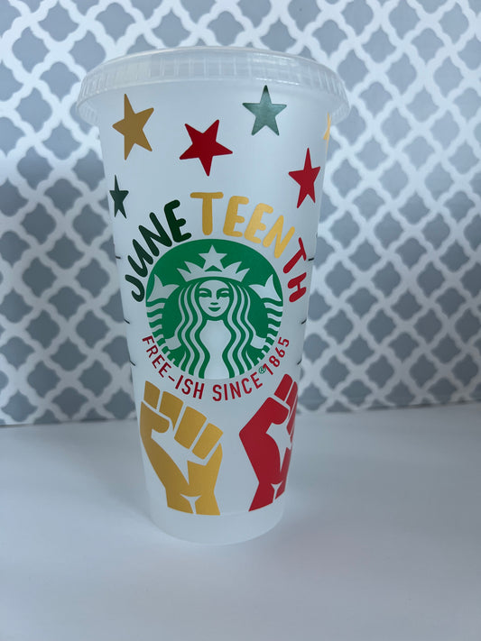 JUNETEENTH 24 oz Starbucks Reusable Cold Cup