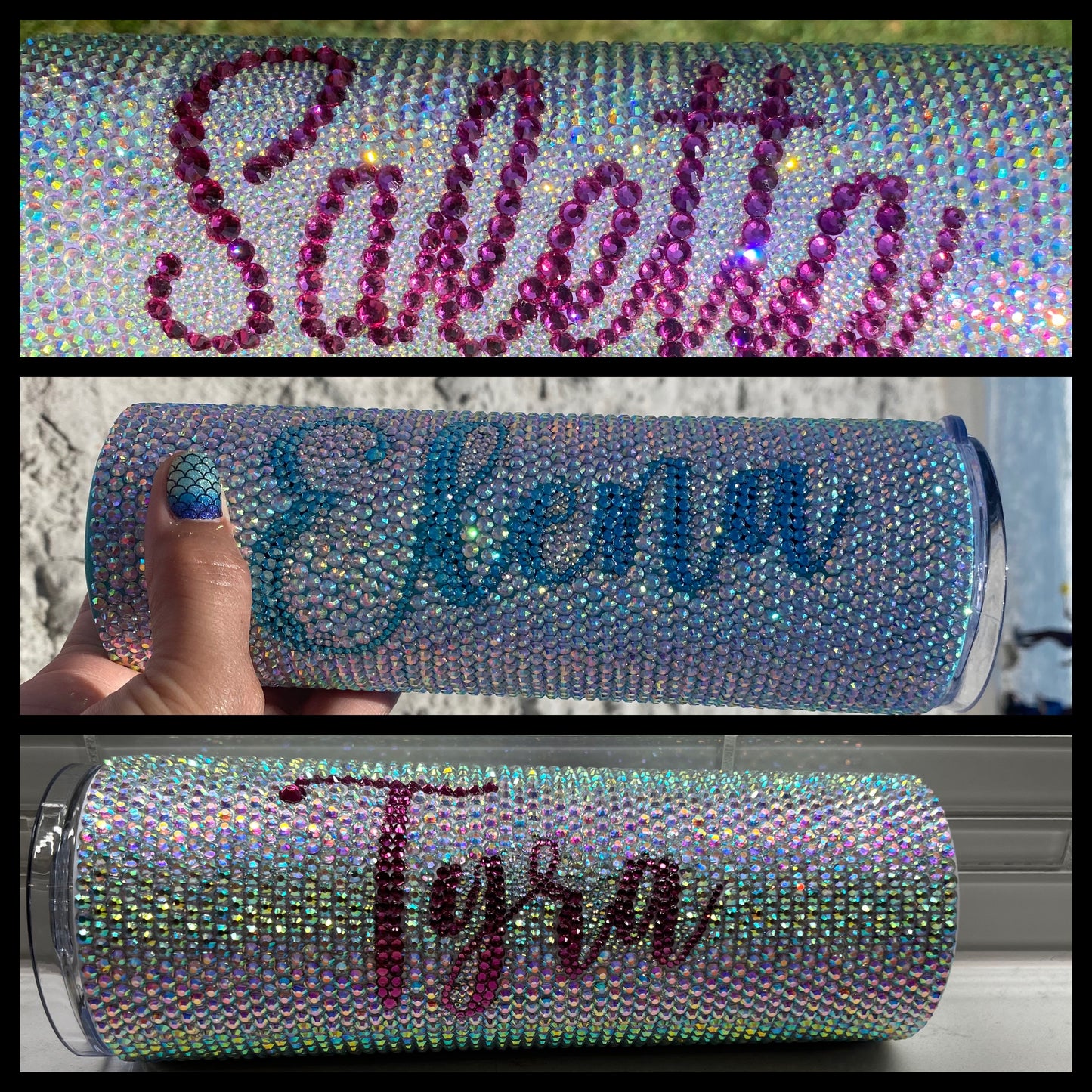 CUSTOM Rhinestone Tumbler w/ Name