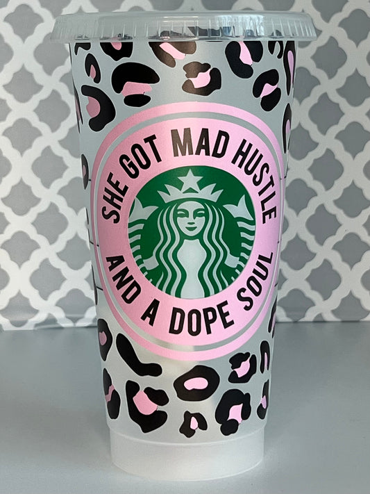 MAD HUSTLE & DOPE SOUL24 oz Starbucks Reusable Cold Cup