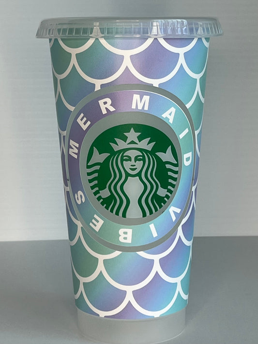 MERMAID VIBES 24 oz Starbucks Reusable Cold Cup